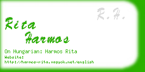 rita harmos business card